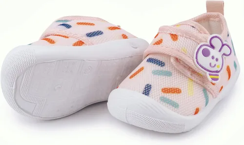 Vista 4 de WILLFUN Zapatos chirriantes para bebés, niños y niñas, tenis para primeros caminos, suela suave, para niños pequeños de 0 a 3 años