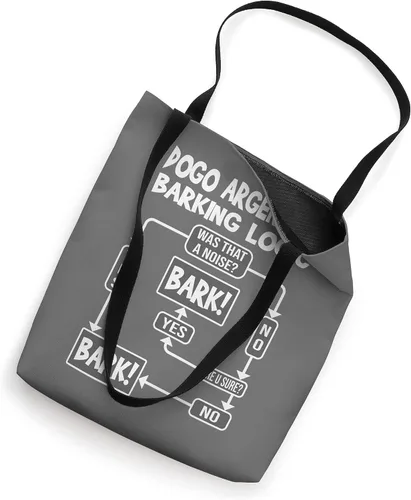 Vista 2 de Perro ladrando lógica, idea de regalo de perro divertido, bolsa de mano divertida Dogo Argentino