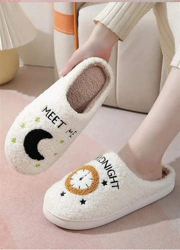 Vista 2 de PATRICK Unisex Meet Me at Midnight Slippers Soft Fluffy Warm Home Slippers