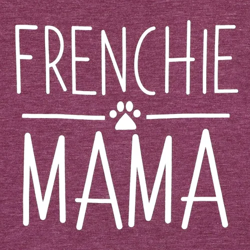 Vista 11 de Camiseta de manga corta con texto en inglés «Frenchie Mama», con estampado de letras para mujer, estilo casual