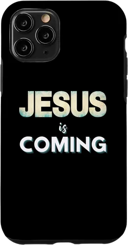 Vista 10 de Funda para iPhone 11 Jesus Is Coming Christian Faith Quote Revelation Saying