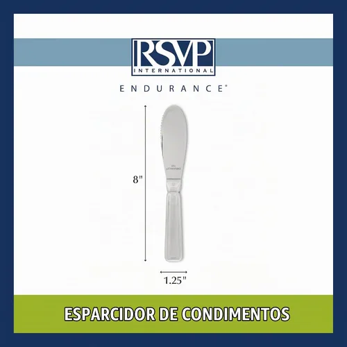 Vista 3 de RSVP International Endurance Kitchen Collection - Utensilios para condimentos, esparcidor, color plateado