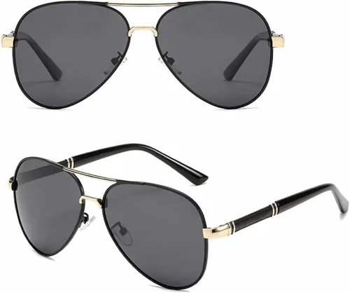 Vista 4 de Keji Gafas de sol de aviador para hombres y mujeres, polarizadas con protección UV, ligeras, para conducir, pesca, deportes y hombres, lentes de sol