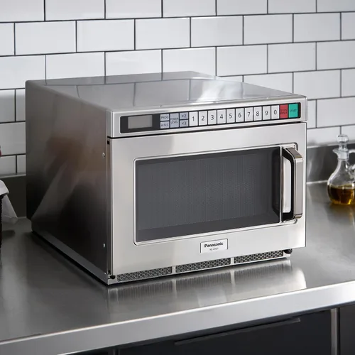 Vista 9 de Panasonic PRO1 - Horno de microondas comercial, resistente, 0.6 pies cúbicos de 2100 W, cocina de 5 etapas, pantalla LCD, acero inoxidable