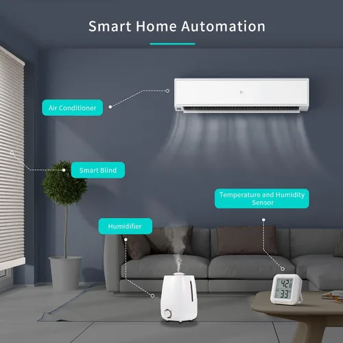 Vista 5 de THIRDREALITY Sensor de temperatura y humedad Zigbee con pantalla LCD digital, requiere concentrador ZigBee, registros de aplicaciones, monitoreo