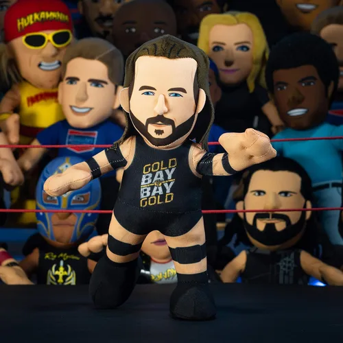 Vista 4 de Bleacher Creatures WWE Adam Cole - Figura de peluche de 10 pulgadas, una superestrella de la lucha libre para jugar o exhibir