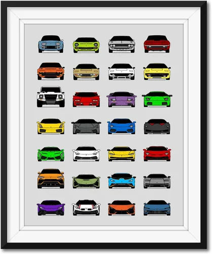 Vista 15 de Custom Car Posters Póster hecho a mano compatible con Mercedes-Benz Impresión de Evolución Arte de Pared Decoración Mejor de las Generaciones