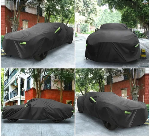Vista 6 de X AUTOHAUX Funda impermeable de coche para Dodge Challenger SXT, GT, Hellcat, Scat Pack, SE, R/T, SRT8, T/A 2008-2023, resistente al viento