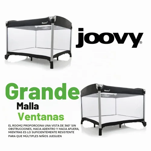 Vista 3 de Corral portátil JOOVY New Room2, carbón, Negro