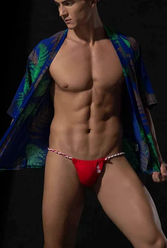 Vista 4 de Newsywell Tangas de algodón con espalda en T Sumo G String de talle bajo para hombre