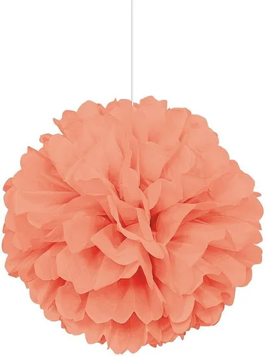 Vista 15 de Pompón de papel de seda color negro, de 16 pulgadas., talla única , Negro