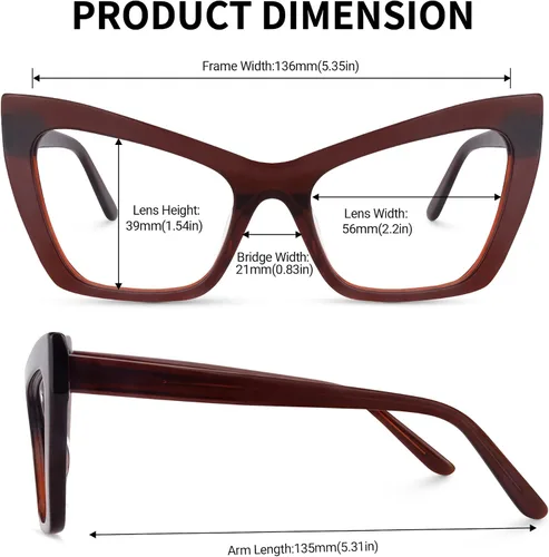 Vista 4 de Zeelool Driscoll ZOA02040 - Lentes de bloqueo de luz azul ojo de gato para mujer