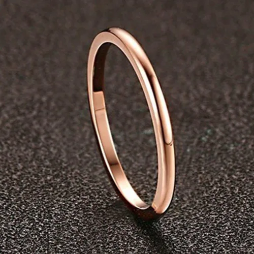 Vista 4 de Anillo de boda de acero inoxidable de 0.06 pulgadas, clásico, liso, apilable