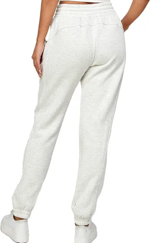 Vista 19 de IUUI Pantalones deportivos de cintura alta para mujer, con bolsillos, de algodón, holgados, atléticos