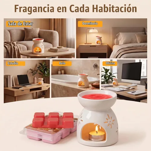 Vista 8 de SCENTORINI Cera derretida, 6 cubos de cera perfumada de otoño e invierno