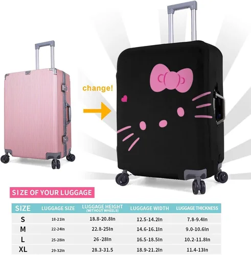 Vista 7 de ISUNIET Funda protectora para maleta, maleta de viaje, funda protectora para maletero de 18 a 32 pulgadas, protector de maleta para mujeres y niñas