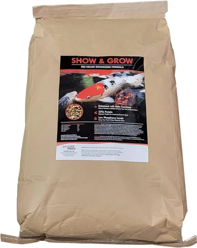 Vista 6 de HALF OFF PONDS Grow Pro Koi Fish Food - Pellets flotantes de 10 libras, tamaño de 0.118 in, alimento para peces dorados para estanques, 40%