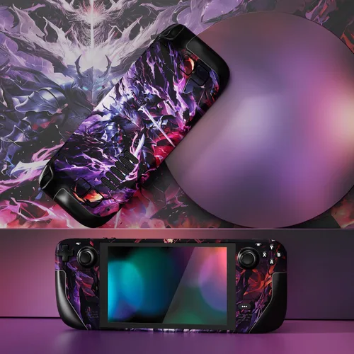 Vista 4 de PlayVital Juego completo de calcomanías protectoras para Steam Deck LCD, pegatinas personalizadas Cubierta de vinilo para Steam Deck OLED - Evil