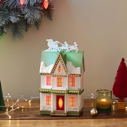 Vista 6 de Hallmark Keepsake 2020, Sound-a-Light Christmas Village Festive Home Decoración de mesa con luces LED (0001QFM3371)