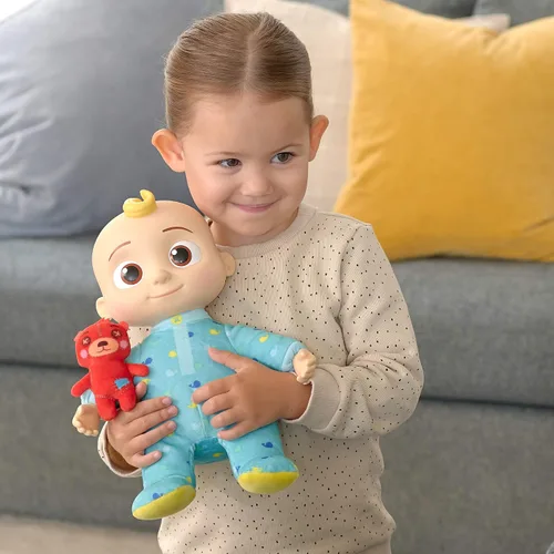 Vista 9 de CoComelon Muñeco de Peluche Musical JJ - Presiona la Barriguita para Cantar Clips de Canciones de Cuna - Incluye Función y Pequeños Osos de Peluche