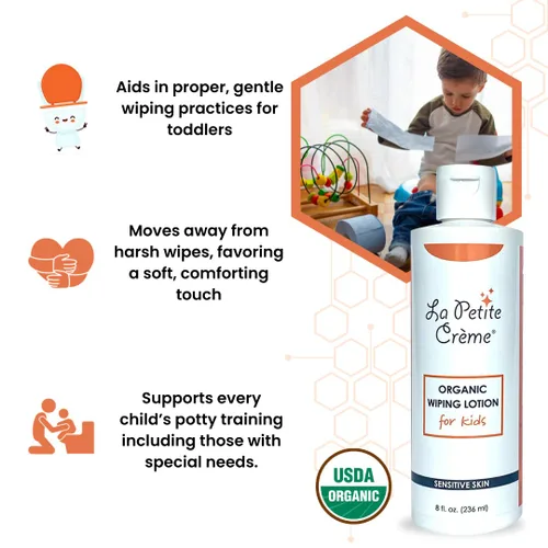 Vista 5 de La Petite Creme French Premium Liniment Loción limpiadora para niños (8 onzas) - Solución de entrenamiento para ir al baño - Limpiador e hidratante