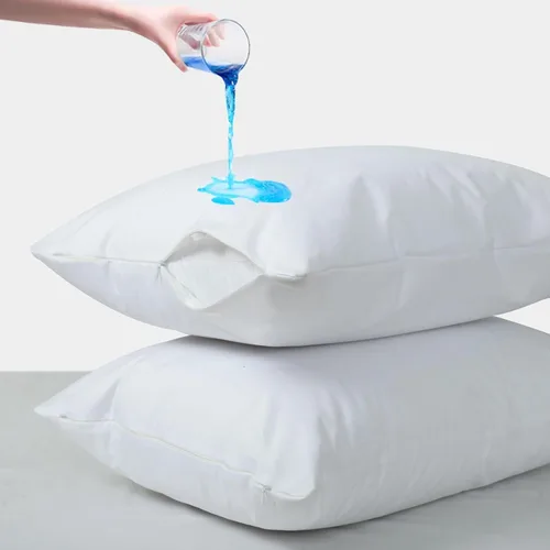 Vista 10 de Protectores de almohada impermeables con cremallera, tamaño Queen, paquete de 2 fundas protectoras de almohada con cremallera, fundas protectoras