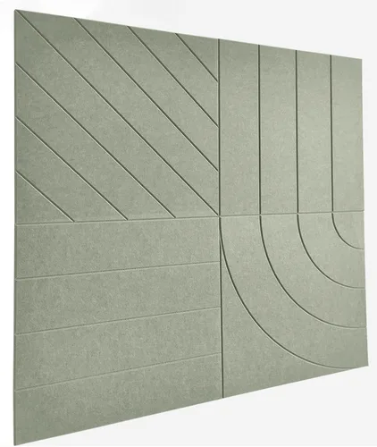 Vista 28 de Paneles acústicos cuadrados de 11.18 pulgadas, paquete de 12 paneles de pared que absorben el sonido, azulejos decorativos de fieltro insonorizados