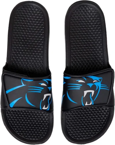 Vista 14 de FOCO mens NFL Team Cropped Big Logo Shower Sport Slide Flip Flop Sandals