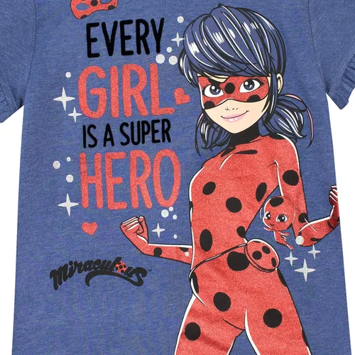 Vista 2 de Miraculous Ladybug Girls' Lady Bug T-Shirt