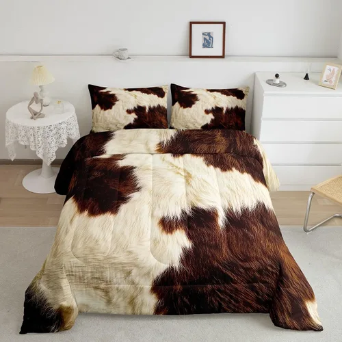 Vista 193 de Erosebridal Juego de edredón de hojas de cannabis, juego de ropa de cama de marihuana con estampado colorido de plantas, decoración bohemia de 2