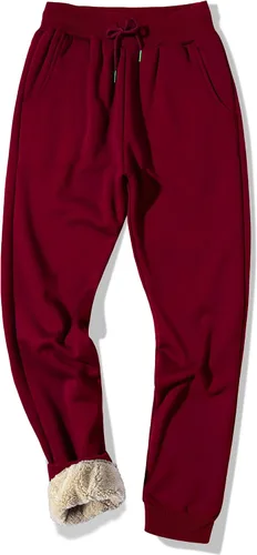 Vista 7 de MACHLAB Pantalones deportivos térmicos de forro polar para hombre, pantalones de chándal gruesos y cálidos para invierno