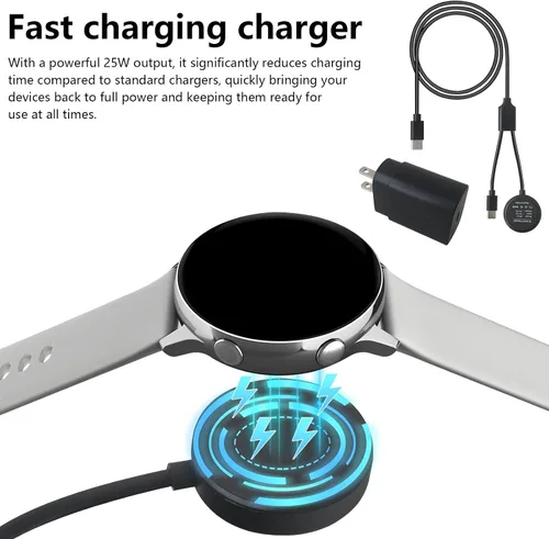Vista 7 de Latest for Samsung Watch & Phone Charger for Galaxy Watch 8 Classic and for Galaxy S20 FE, 25W Fast Charge