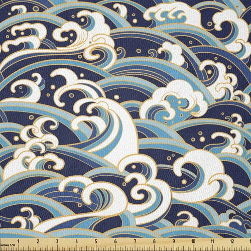 Vista 111 de Ambesonne - Tela de Dragón por The Yard, diseño de estilo de dibujos animados para niños con patrón de animales, dragones de colores, obra de arte