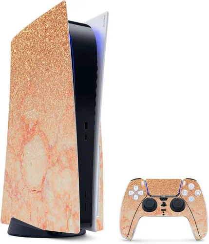 Vista 28 de MightySkins - Skin para juegos para PS5 / Playstation 5 Bundle – Mármol ámbar Envoltura protectora de vid Fácil de aplicar y cambiar