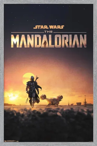 Vista 15 de Trends International Star Wars: The Mandalorian - Póster de pared de una hoja D23, 14.725 x 22.375 pulgadas, versión enmarcada de madera de granero