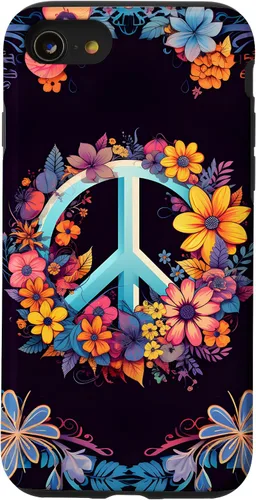 Vista 18 de Boho Floral Peace Sign Case for iPhone 17