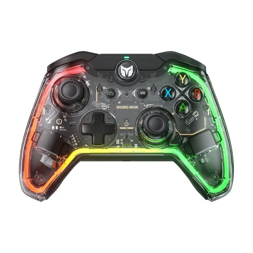 Vista 11 de BIGBIG WON Wired PC Controller, Rainbow Game Controller RGB Light, Motion Aim, Custom Buttons, Macro, Turbo, Dual Shock Wired Controller for