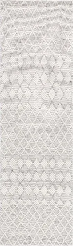 Vista 2 de SAFAVIEH Marbella Collection - Alfombra de pasillo de 8 pies, color marfil, diseño de transición, ideal para zonas de alto tráfico en pasillo, baño