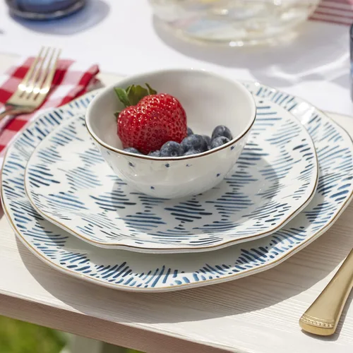 Vista 6 de Lenox Blue Bay - Juego de postre de 12 piezas, 10.30 libras
