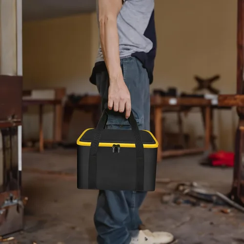 Vista 7 de Bolsa de herramientas universal para sierra circular DEWALT 20V MAX DCS391B/DCS565B, para Makita XSS02Z 18V Sierra Circular - Solo funda (negro)