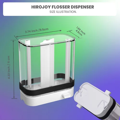 Vista 7 de Soporte para púas de hilo dental, dispensador de púas de hilo dental para limpiar los dientes, estuche de púas de hilo dental de viaje, dispensador
