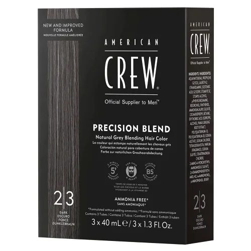 Vista 2 de American Crew Tinte temporal para cabello para hombre, tinte temporal para el cabello, cobertura de canas naturales, oscuro, 1.35 onzas líquidas