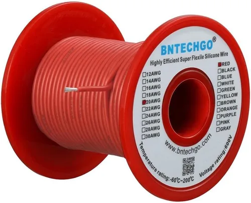 Vista 20 de BNTECHGO - Kit de cables de silicona de 7 colores calibre 20, cada uno de 25 pies de largo, cables de cobre estañado trenzados y flexibles