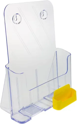 Vista 3 de Source One Porta folletos grande de 8.5 x 11 pulgadas con tarjetero (1 paquete, negro)