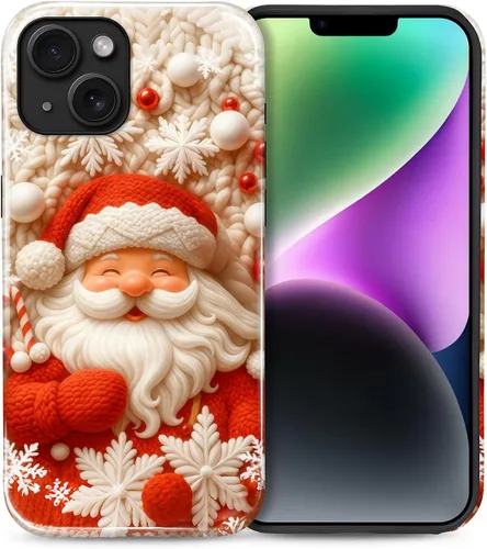 Vista 51 de Funda para iPhone 13 iPhone 14, a prueba de golpes, funda protectora híbrida de 2 capas, doble protección contra caídas, antiarañazos, diseño Rojo