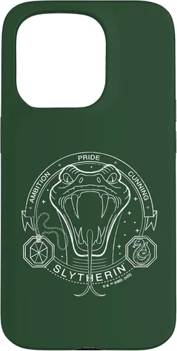 Vista 14 de iPhone 16 Harry Potter Slytherin Line Art Snake Symbol Case