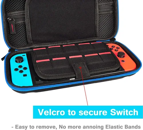 Vista 2 de daydayup Funda para Switch y protector de pantalla de vidrio templado compatible con Nintendo Switch, funda de transporte de viaje rígida de lujo