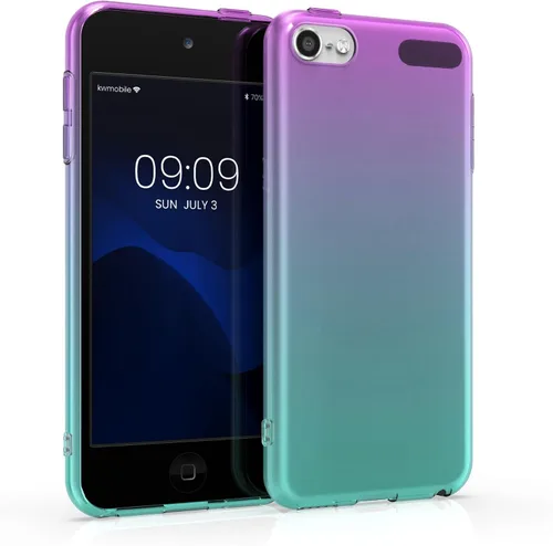 Vista 9 de kwmobile Funda transparente compatible con Apple iPod Touch 6G / 7G (6ª y 7ª generación), carcasa trasera de TPU, color amarillo/rosa