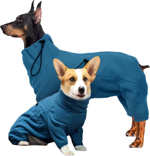 Vista 10 de ROZKITCH Abrigo térmico de invierno para perro, pijama de forro polar suave, resistente al viento, chaqueta cálida para clima frío, chaleco