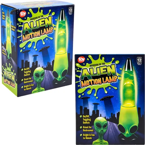 Vista 7 de Rhode Island Novelty - Lámpara de cera con cabeza de alienígena de 33 cm